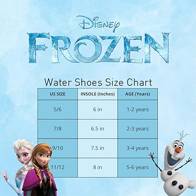 Zapatos de agua de Frozen de Disney para niñas, calcetines acuáticos para piscina para niños, sandalias de princesa Anna Elsa, toboganes de playa impermeables con elástico, personajes deportivos, sin cordones, de secado rápido (para bebés/niños pequeños)