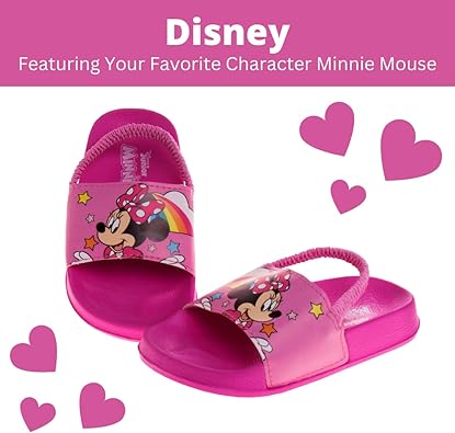 Disney Minnie Mouse Slides Beach Backstrap Slip-on Sandal (Toddler - Little Kid)