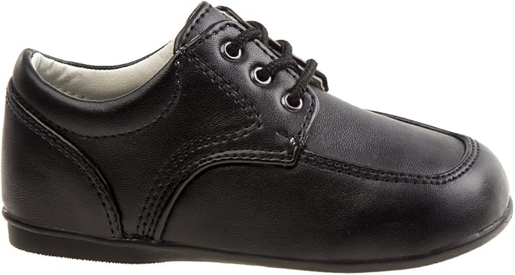 Zapatos de vestir para bebés Josmo para niños: zapatos Derby informales de cuero sintético para caminar (para bebés y niños pequeños), talla 3 para bebés, color negro