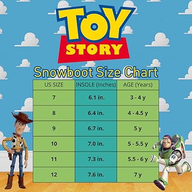 Botas de nieve de Toy Story: botas de invierno resistentes al agua para niños (bebés y niños pequeños)