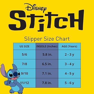 Disney Kids Lilo and Stitch Slippers for Girls - Stitch Plush Warm Soft Aline Comfy Lightweight House Shoes (toddler/little kid)