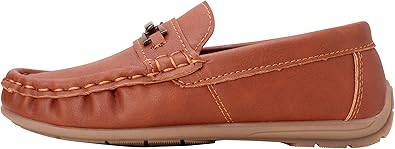 Josmo Boys’ Shoes – Casual Leatherette Moccasin Driving Loafers (Size: 5T-5 Big Kid)