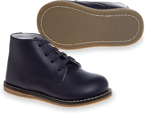 Zapatos para caminar para bebés Josmo Logan: zapatos para bebés cómodos y antideslizantes, botas para primeros pasos, color negro (talla mediana, para bebés)