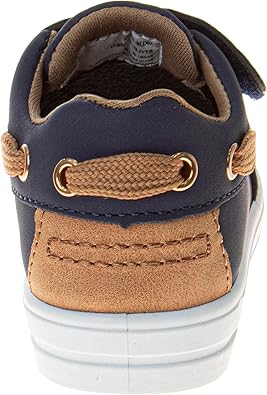 Zapatillas de deporte para niño French Toast sin cordones - Zapatillas deportivas informales de lona para niños - Negro (talla 5 para niños pequeños)