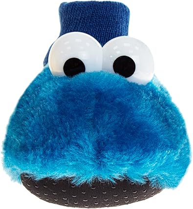 Pantuflas de Barrio Sésamo Groover BigBird CookieMonster Telly Zoe Oscar Elmo - Zapatillas de estar por casa cálidas y afelpadas para niñas y niños (tallas: bebés y niños pequeños)