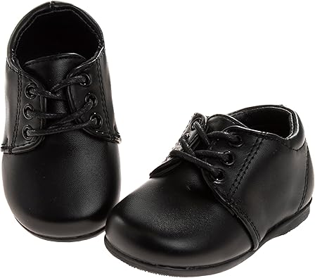 Zapatos de vestir para bebés Josmo para niños: zapatos Derby informales de cuero sintético para caminar (para bebés y niños pequeños), talla 3 para bebés, color negro