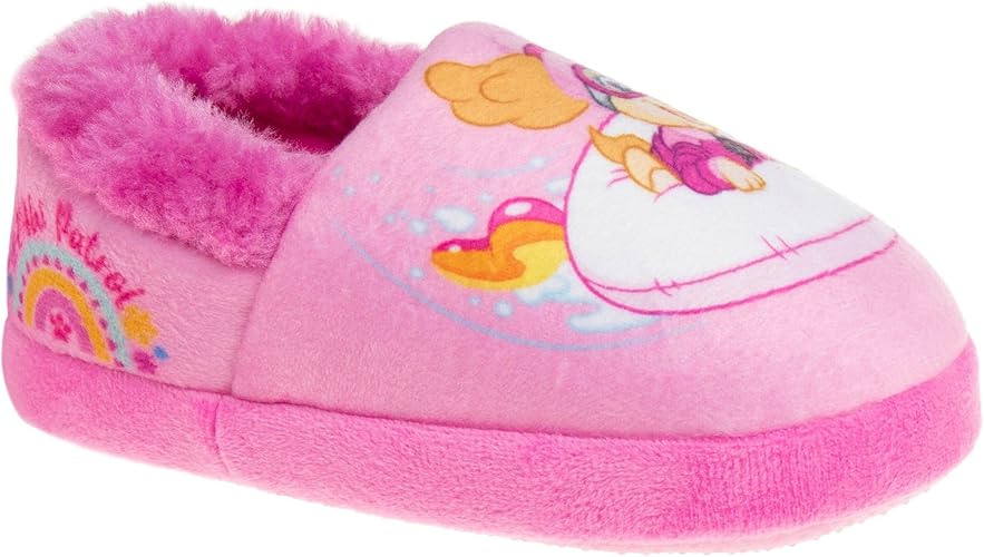 Josmo Kids Girls Paw patrol slippers - Skye and Everest indoor cute house shoes plush fuzzy shoes paw slippers kids slippers girls (toddler/little kid)