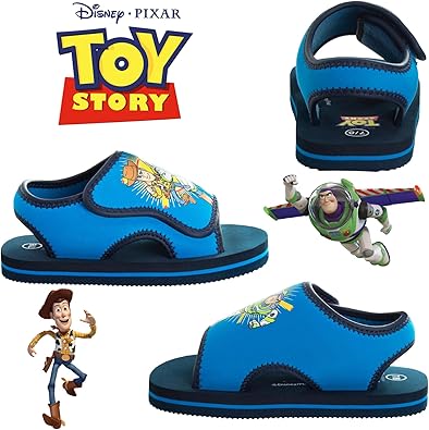 Sandalias de verano de Toy Story: zapatos acuáticos para niños con correa ajustable y punta abierta, para exteriores (para niños pequeños)