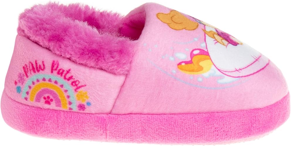 Pantuflas de la Patrulla Canina para niñas de Josmo Kids: lindas zapatillas de casa de Skye y Everest para interiores, pantuflas de felpa con forma de pata para niñas (niñas pequeñas/niñas pequeñas)