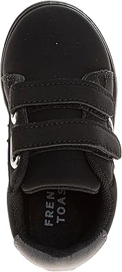 Zapatillas de deporte para niño French Toast sin cordones - Zapatillas deportivas informales de lona para niños - Negro (talla 5 para niños pequeños)