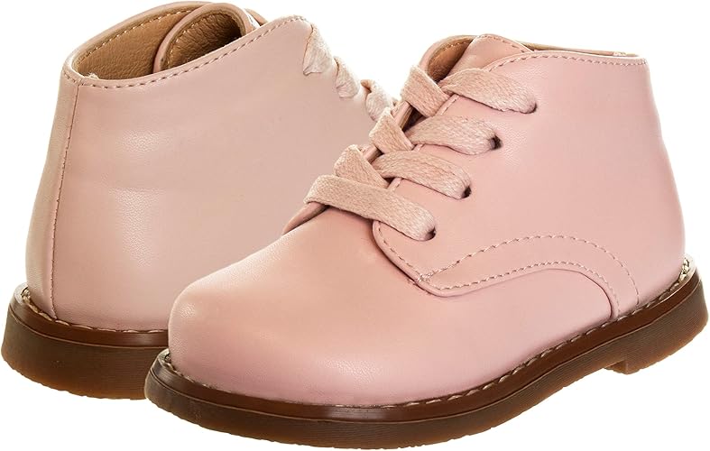 Josmo Baby - Zapatos unisex para caminar para niños y niñas, botas de vestir sintéticas ligeras, suela antideslizante, caña alta, color negro (talla 2 para bebés)