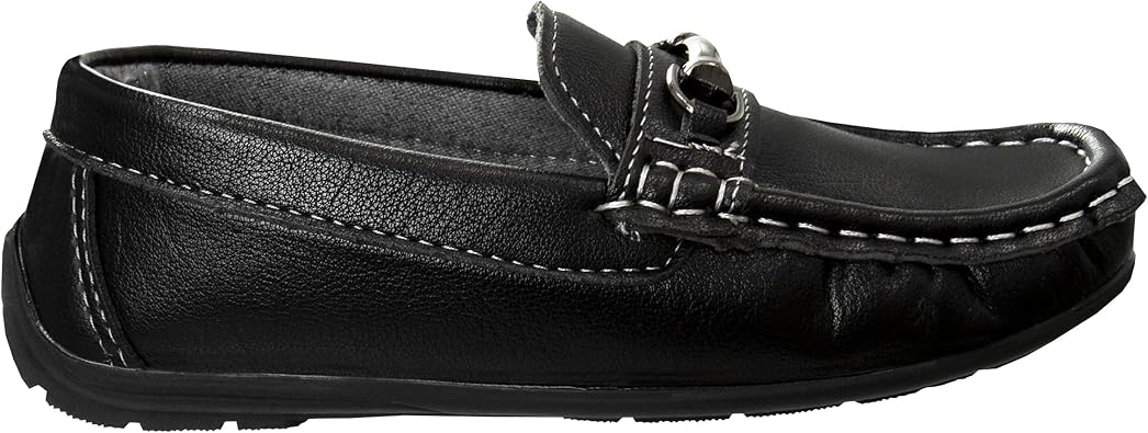 Josmo Boys Moccasin Driving Loafers - Casual Dress Penny Slip On Boat Shoes (Toddlers - Little Kids - Big Kids)