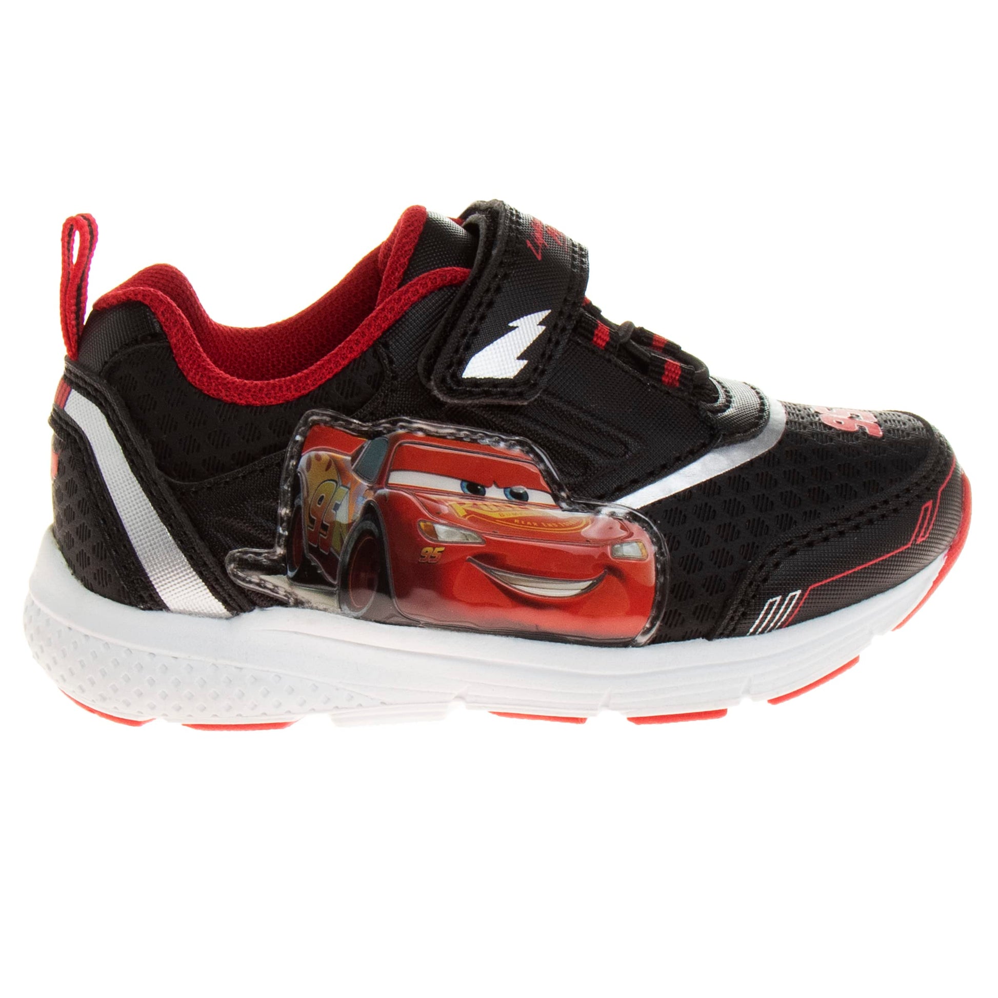 Zapatillas deportivas con luces LED de Disney Pixar Cars: zapatillas ligeras y transpirables de Lightning McQueen para niños (talla para niños pequeños)