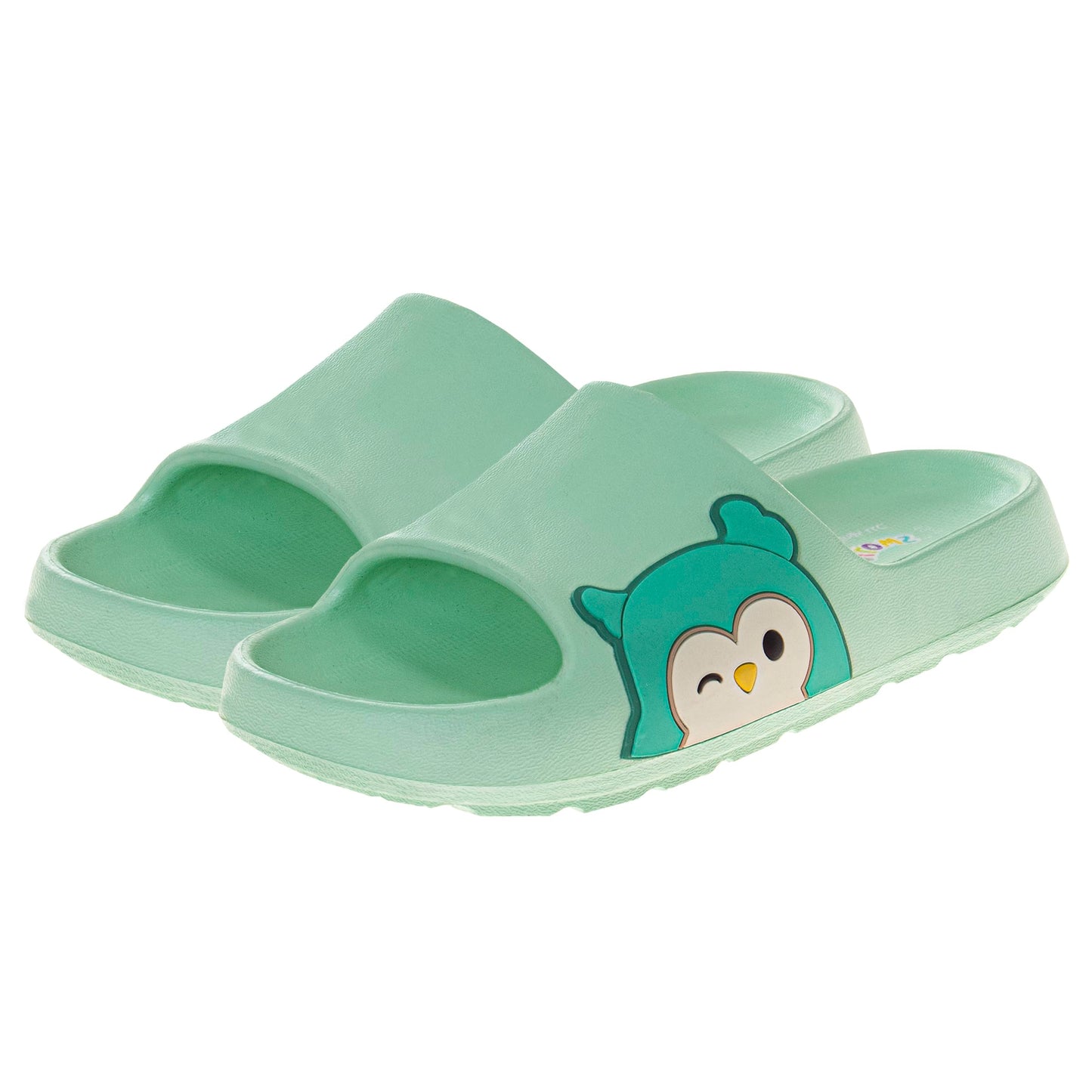 Sandalias de punta abierta con personajes de Squishmallows para niños y niñas, zapatos de verano para playa, piscina y agua (Winston Owl) (tallas para niños pequeños y grandes)