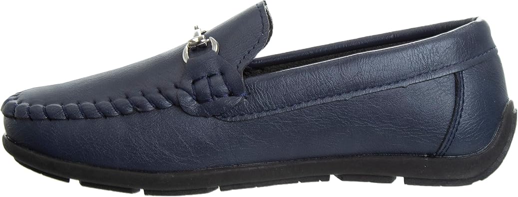 Josmo Boys Moccasin Driving Loafers - Casual Dress Penny Slip On Boat Shoes (Toddlers - Little Kids - Big Kids)