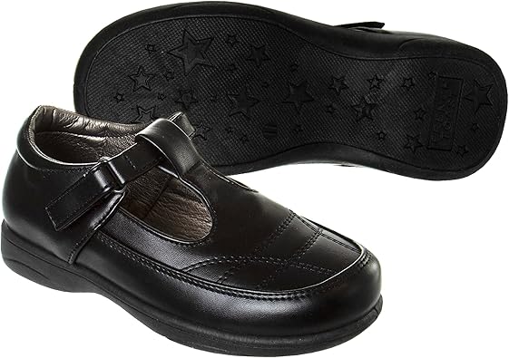 Zapatos Mary Jane para niñas de French Toast, planos, para uniforme escolar, con tirantes, para vestir formales, sin cordones, color negro (talla 5 para niños pequeños)