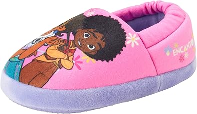 Pantuflas Disney Girl Encanto - Pantuflas de felpa ligeras, cálidas, cómodas y suaves para niñas pequeñas (bebés y niños pequeños)