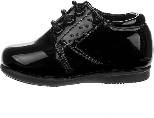 Zapatos de vestir para bebés Josmo para niños: zapatos Derby informales de cuero sintético para caminar (para bebés y niños pequeños), talla 3 para bebés, color negro