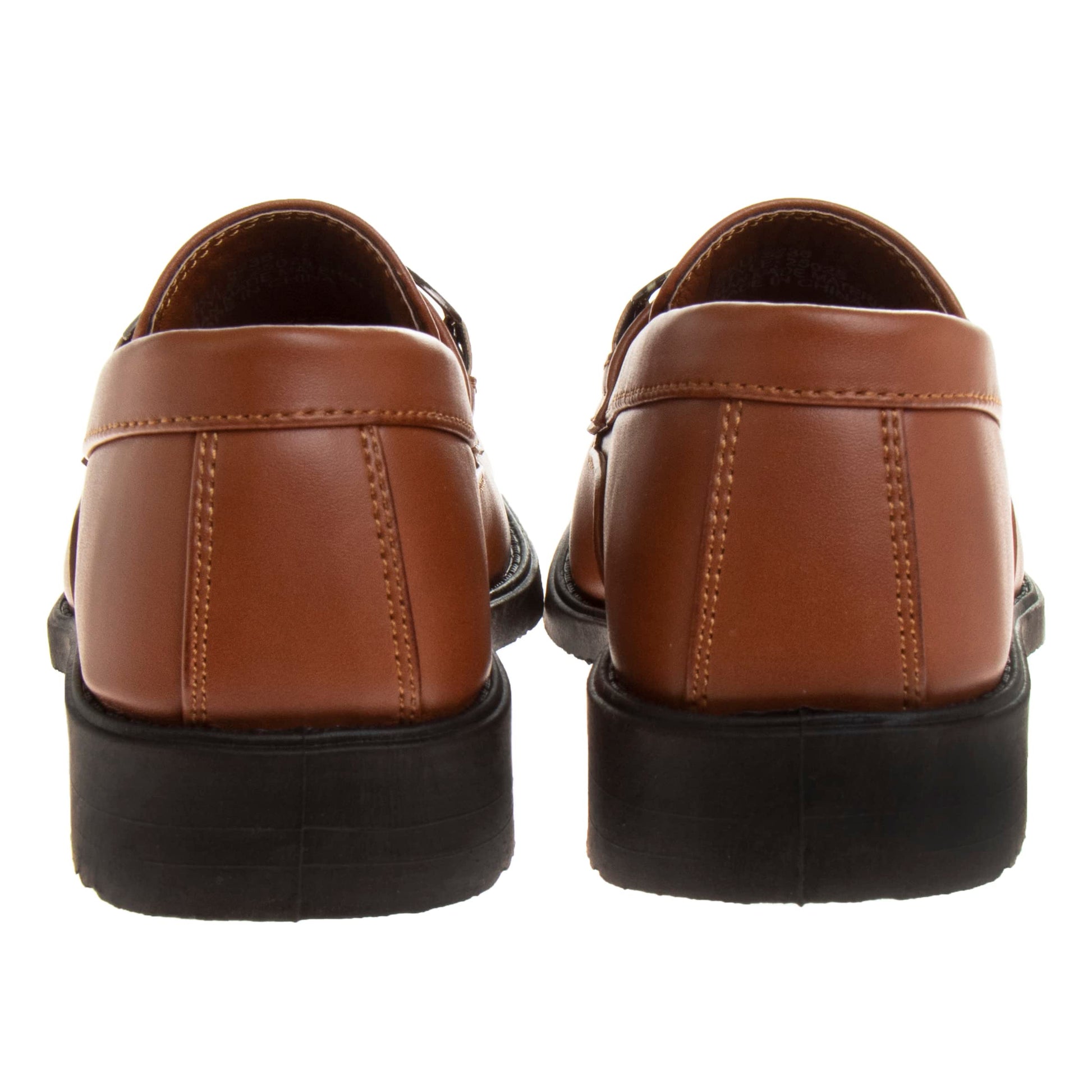 Zapatos de vestir para niños Josmo: mocasines Oxford cómodos sin cordones con hebilla, color negro (niños pequeños de 13 años)