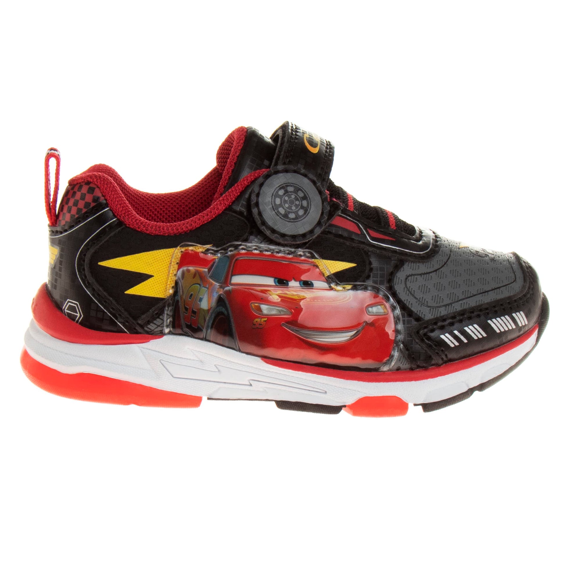 Zapatillas deportivas con luces LED de Disney Pixar Cars: zapatillas ligeras y transpirables de Lightning McQueen para niños (talla para niños pequeños)