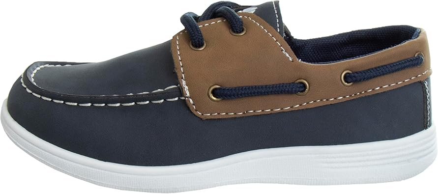 Josmo Boys Boat Shoes – Toddler Casual Dress Boat Shoe Loafer Comfort Moccasins (Toddler- Big Kid)