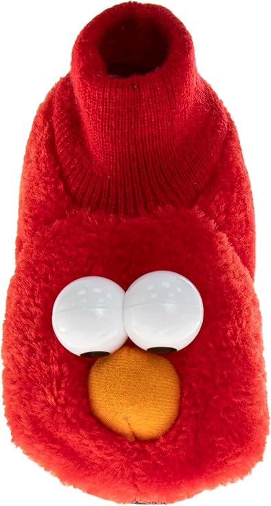 Pantuflas de Barrio Sésamo Groover BigBird CookieMonster Telly Zoe Oscar Elmo - Zapatillas de estar por casa cálidas y afelpadas para niñas y niños (tallas: bebés y niños pequeños)