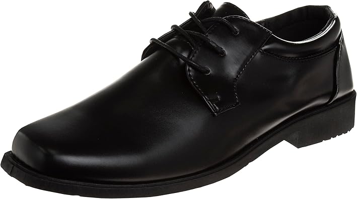 Josmo Boys Dress Shoes - Classic Laceup Oxford Casual Dress Formal Shoes - Black (Toddler/Little Kid 7-13/Big Kid 1-6)