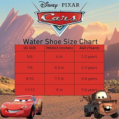 Zapatos acuáticos Disney Cars, sandalias para niños, calcetines acuáticos para piscina Lightning McQueen, elásticos, impermeables, de secado rápido (para niños pequeños)