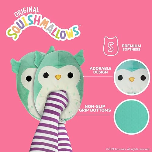 Pantuflas Squishmallows Fifi the Fox: pantuflas de felpa ligeras, cálidas, cómodas y suaves para hombre y mujer. Fifi the Fox (niño pequeño, niño grande y adulto)