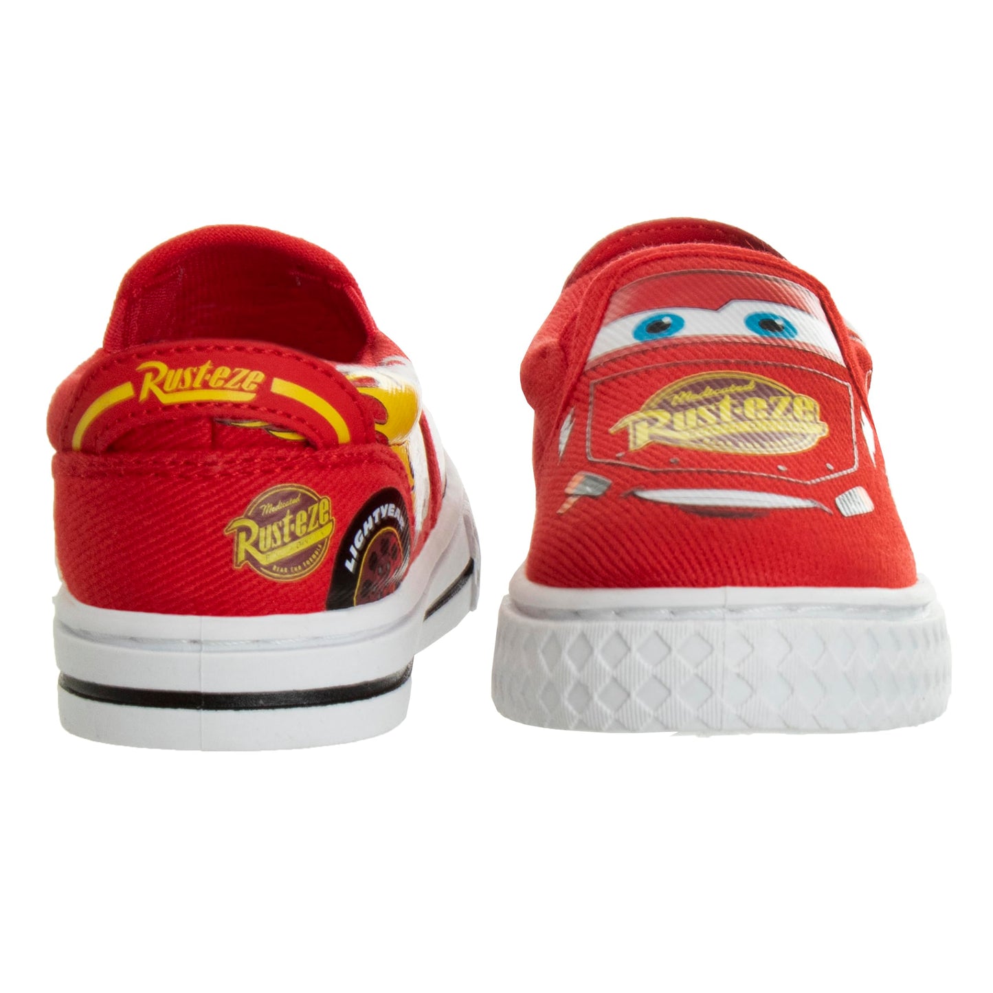 Zapatillas de lona para niños de corte bajo, informales, sin cordones, con la imagen de Rayo Mcqueen (para niños pequeños)