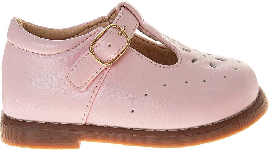 Josmo Baby Girls Maryjane Flats Slipon - Newborn Infant Formal Dress Shoes School Mary Janes (Size 3-8 Infant-Toddlers)