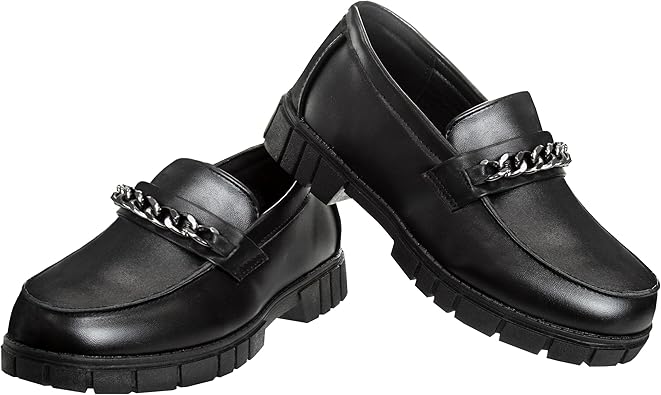 Zapatos Mary Jane con tiras en el tobillo y punta redonda para niñas de French Toast - Zapatos de vestir Oxford con plataforma gruesa Mary Jane - Negro (talla 7 para niñas pequeñas)