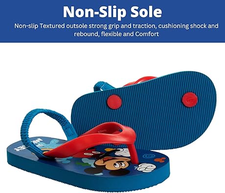 Mickey Mouse Character Flip Flops Sandals Kids Water Shoes Beach Slides Summer Slip On Quick Dry (Toddler - Little Kid)