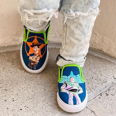 Toy Story Characters Low top Slip-on Casual Fashion Tennis Boys Canvas Sneakers (Toddler - Little Kid)