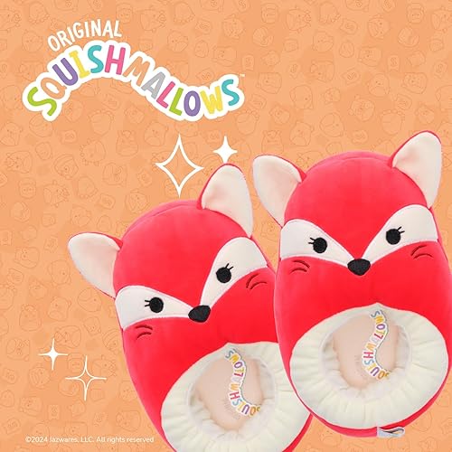 Squishmallows Fifi the Fox Slippers - Plush Lightweight Warm Comfort Soft Aline Slipper House Shoes for Men and Women - Fifi the Fox (Little Kid - Big Kid - Adult)