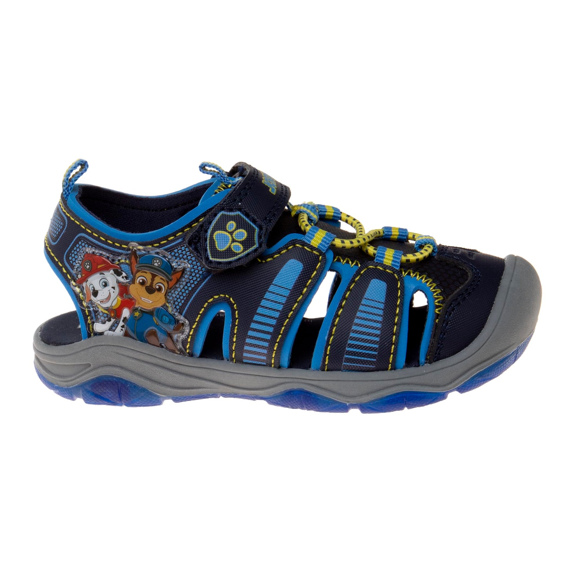 Nickelodeon Paw Patrol Sandals LED Light Up Chase Marshall Closed Toe Water Shoes (Toddler/Little Kid)