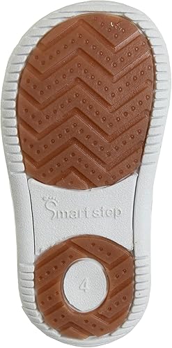 Josmo Smart Step - Zapatos para caminar para bebés, primeros pasos, botas de vestir de cuero, suela antideslizante, caña alta, color negro (talla 3 para bebés)