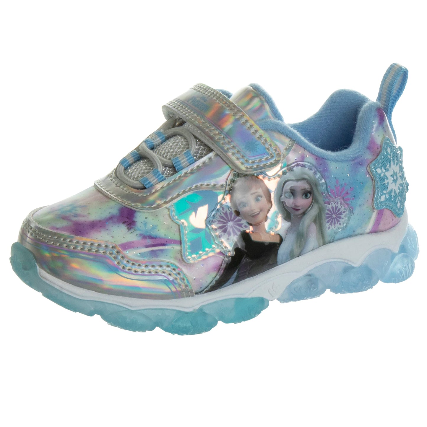 Zapatillas de deporte Frozen de Disney para niñas: zapatillas para correr sin cordones con luces (niña pequeña)