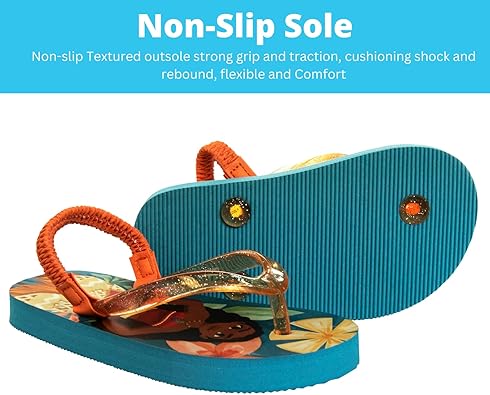 Disney Moana Character Flip Flops Sandals Kids Water Shoes Beach Slides Summer Slip On Quick Dry (Toddler-Little Kid)