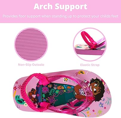 Encanto Mirabela Character Flip Flops Sandals Kids Water Shoes Beach Slides Summer Slip On Quick Dry (Toddler-Little Kid)