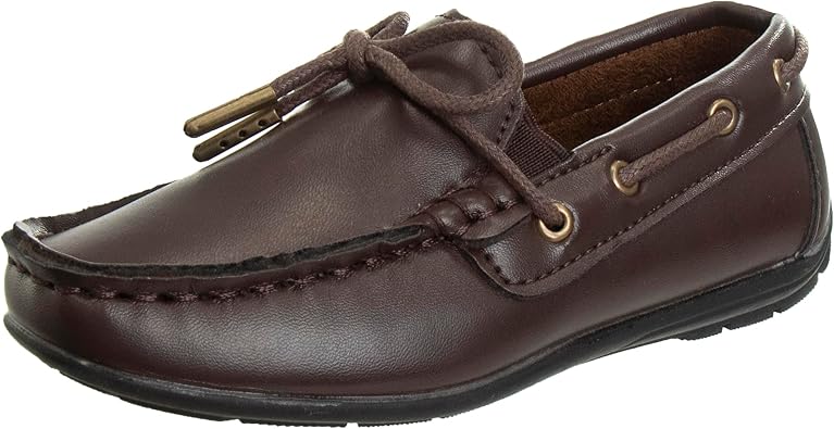 Josmo Boys Moccasin Driving Loafers - Casual Dress Penny Slip On Boat Shoes (Toddlers - Little Kids - Big Kids)