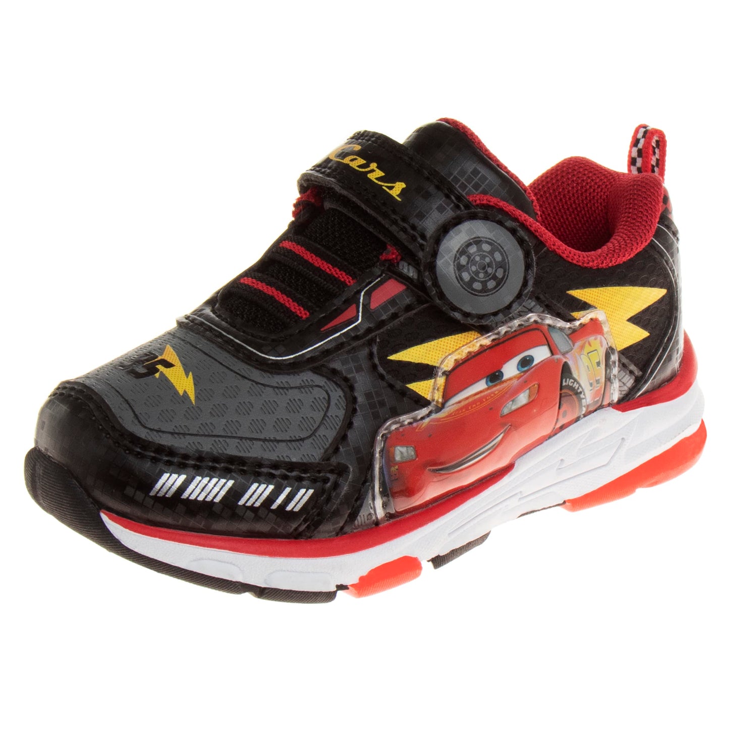 Zapatillas deportivas con luces LED de Disney Pixar Cars: zapatillas ligeras y transpirables de Lightning McQueen para niños (talla para niños pequeños)