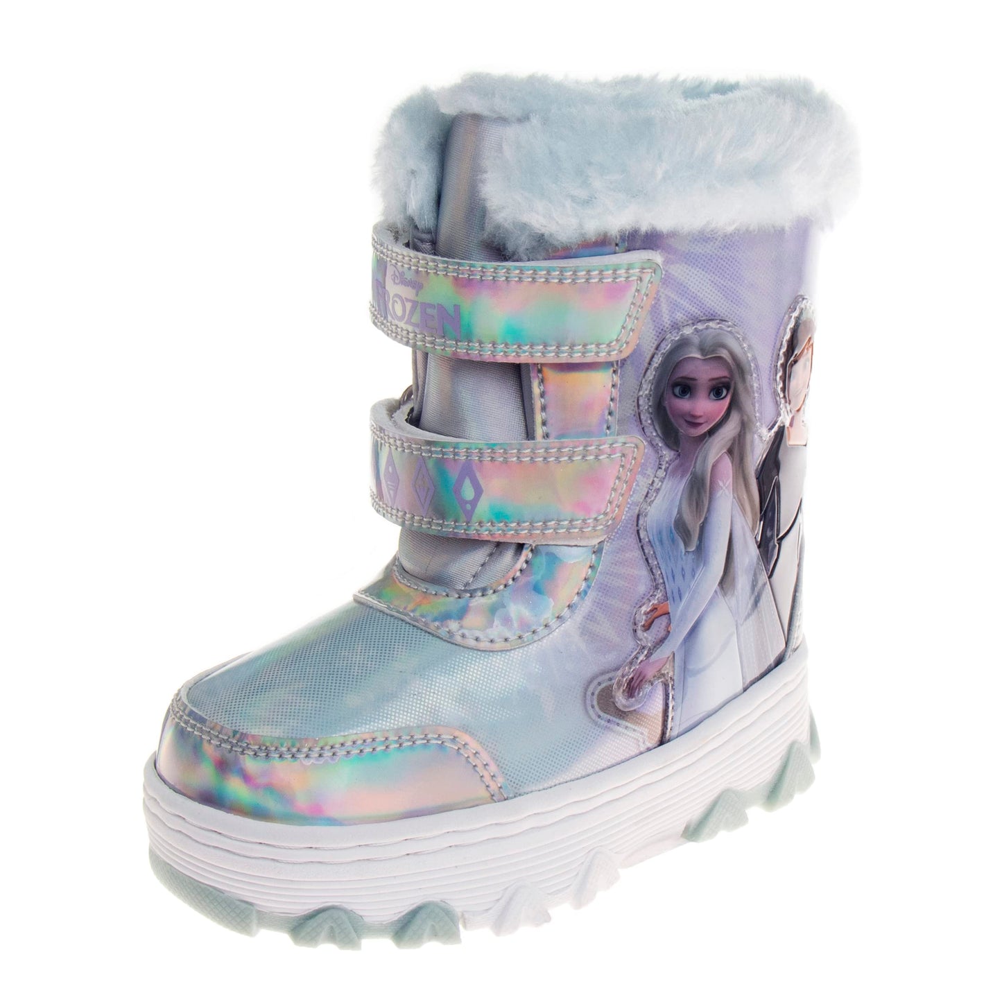 Disney Girls’ Frozen Boots – Elsa and Anna Fur Trim Snow Boots (Toddler/Little Kid)