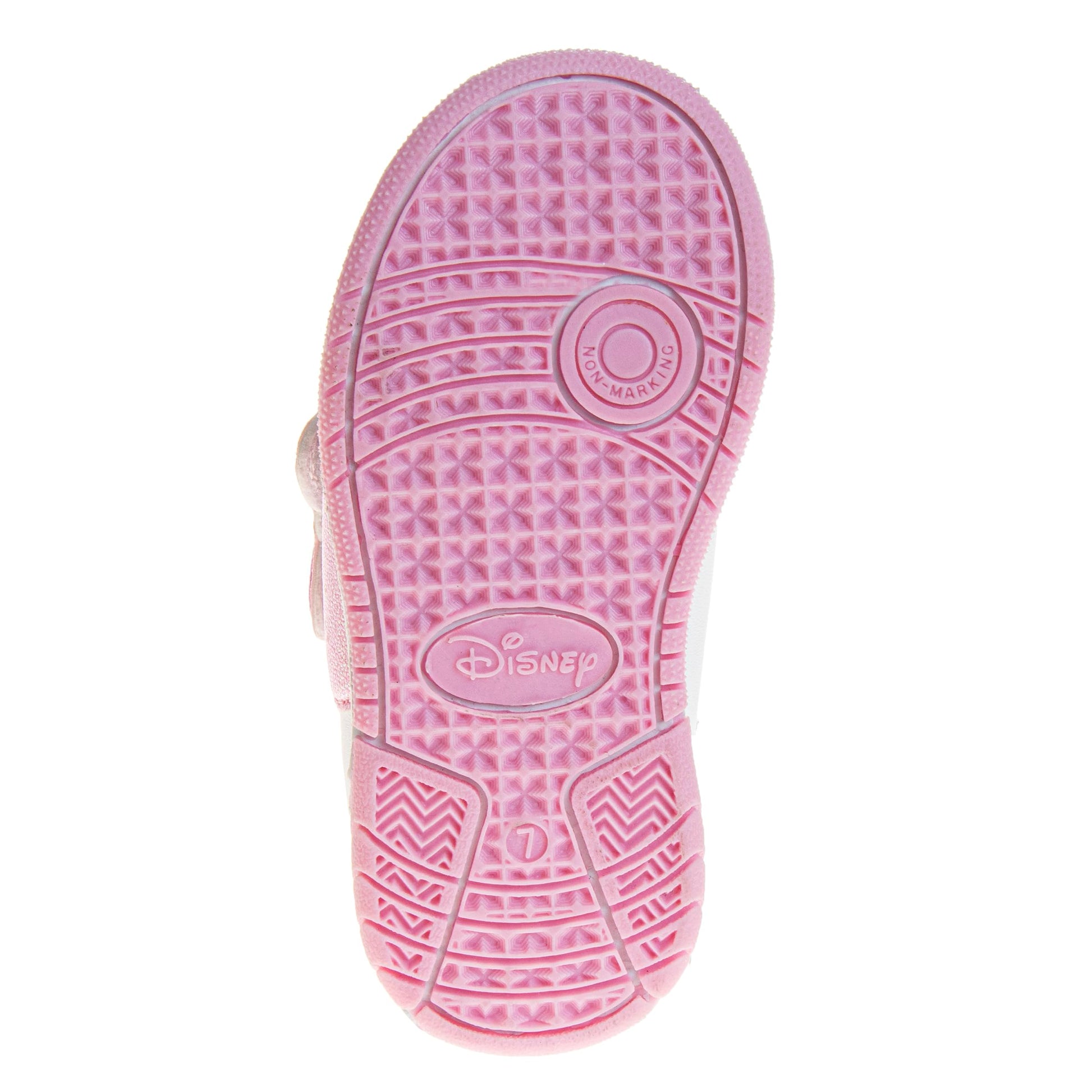 Zapatillas de Minnie Mouse para niñas de Disney Kids - Zapatillas ligeras sin cordones de Minnie Mouse - Blanco y rosa (talla 5 a 10 para niñas pequeñas)