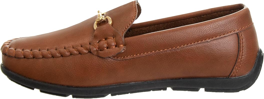 Josmo Boys Moccasin Driving Loafers - Casual Dress Penny Slip On Boat Shoes (Toddlers - Little Kids - Big Kids)