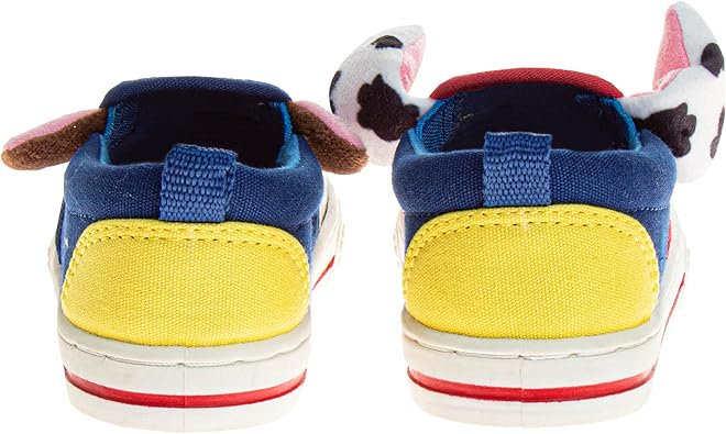 Zapatillas de lona de caña baja de Paw Patrol para niños: zapatillas de caña baja sin cordones Chase y Marshall para niños, azul y rojo (bebés y niños pequeños)