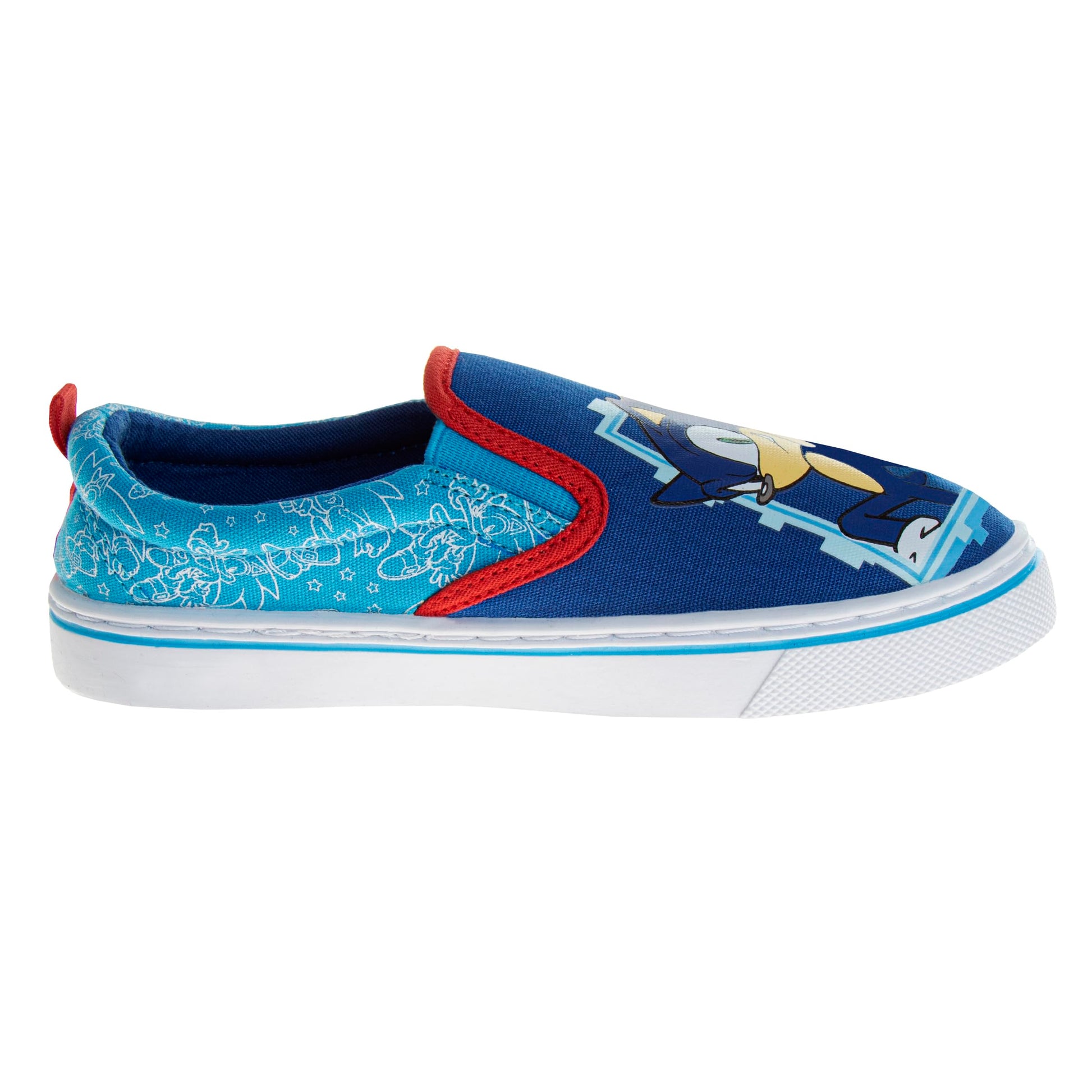 Sonic Characters Low top Slip-on Casual Fashion Tennis Boys Canvas Sneakers (Little Kid - Big Kid)