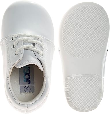 Zapatos de vestir para bebés Josmo para niños: zapatos Derby informales de cuero sintético para caminar (para bebés y niños pequeños), talla 3 para bebés, color negro