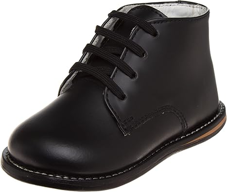 Josmo Baby - Botas de andador anchas para primeros pasos - Zapatos de entrenamiento para caminar unisex - Negro (talla 2 ancha para bebés)