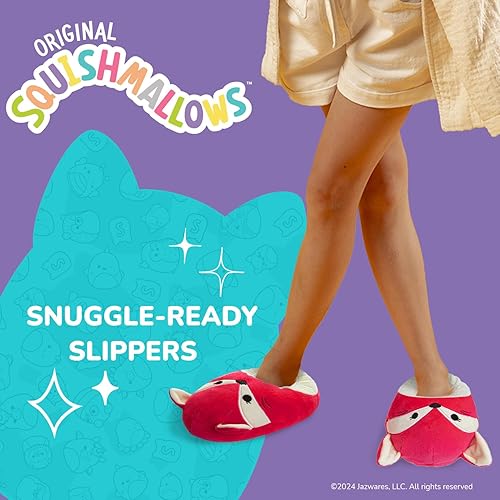 Squishmallows Fifi the Fox Slippers - Plush Lightweight Warm Comfort Soft Aline Slipper House Shoes for Men and Women - Fifi the Fox (Little Kid - Big Kid - Adult)